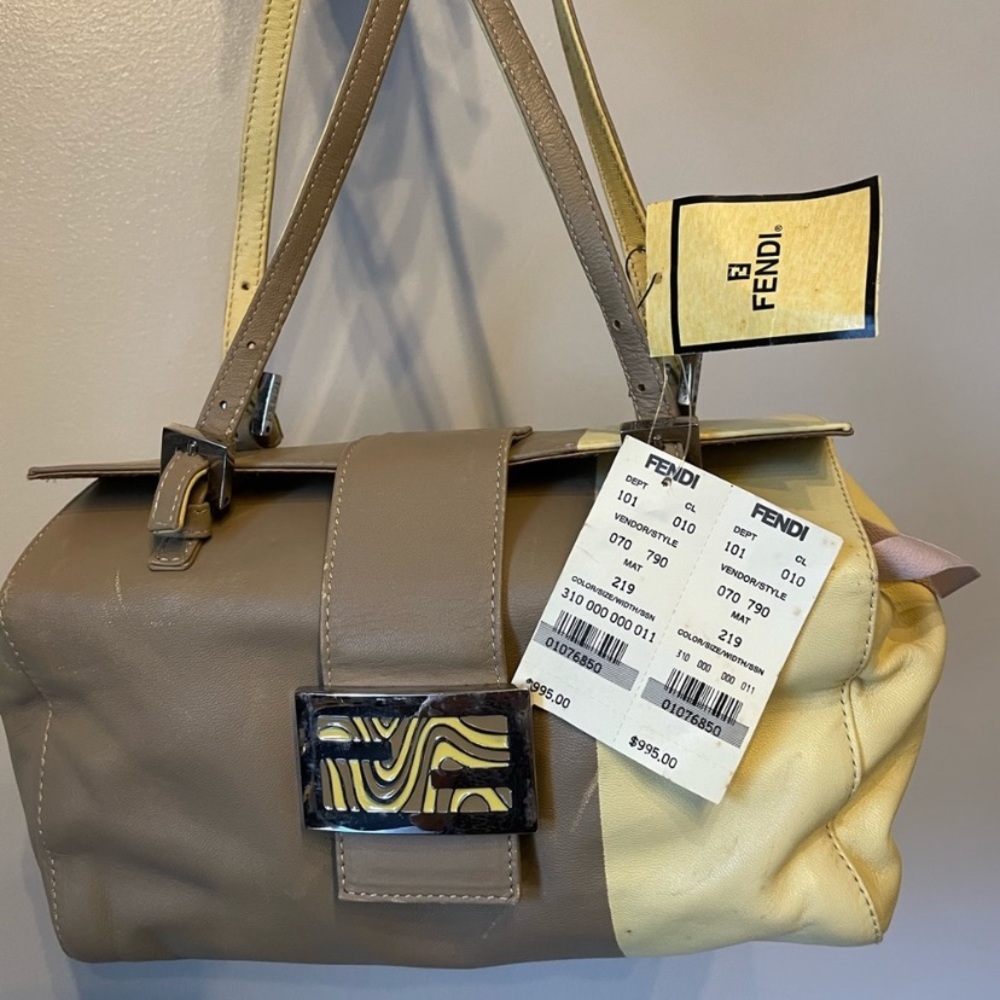 Vintage Fendi leather satchel NWT 100% Authentic